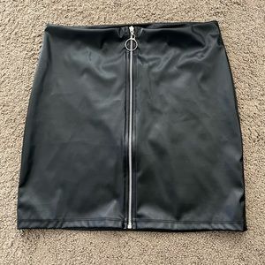Faux leather skirt